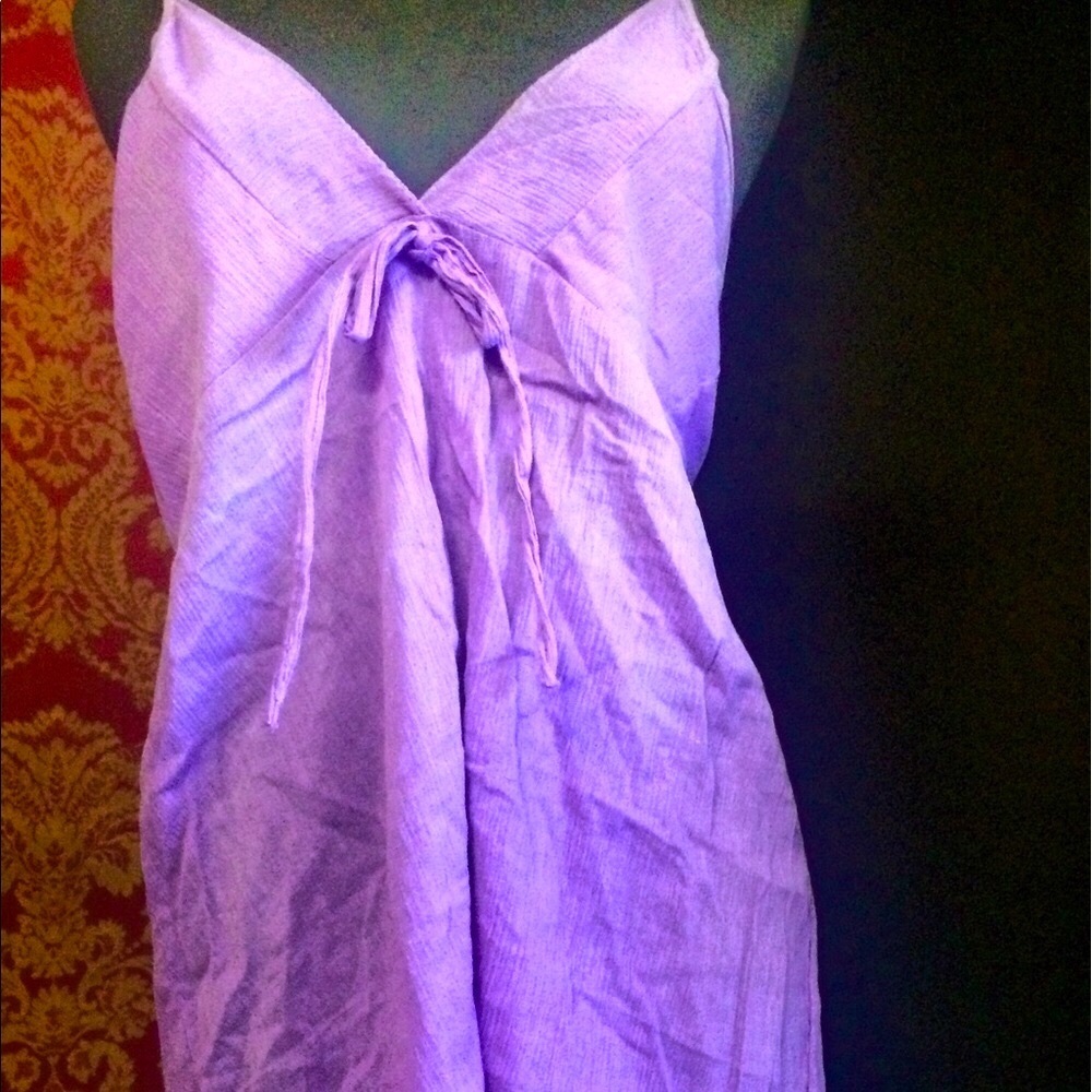 Yak N Yeti Lilac Boho Halter Top | Smocked Back | Festival Resort Wear | M